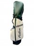 Malbon PU LEATHER STAND BAG – WHITE / NAVY / GREEN
