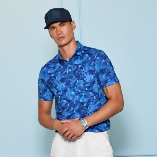 G/Fore ICON CAMO TECH STRETCH JERSEY POLO