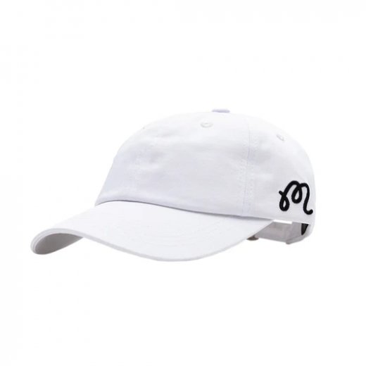 Malbon Evergreen Washed Cotton Twill Hat - White