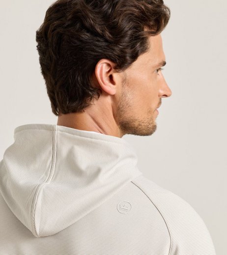 Peter Millar PINE SUGAR STRIPE PERFORMANCE HOODIE